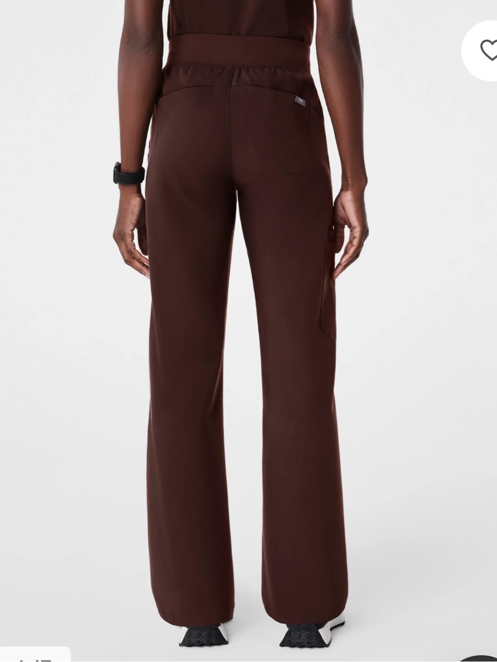 FIGS ESPRESSO Isabel High-Rise Wide-Leg Scrub Pant - Picture 4 of 6